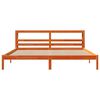 vidaXL Sengeramme med hodegavl voksbrun 180x200 cm heltre furu