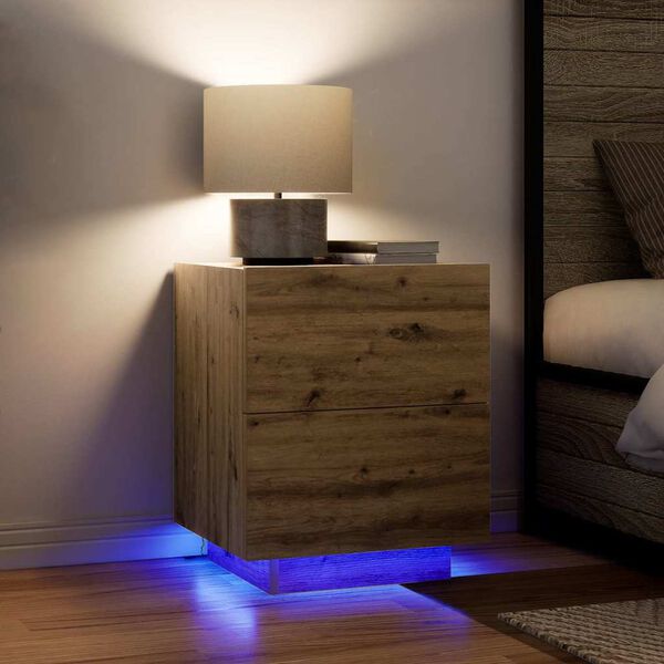 vidaXL Nattbordskap Artisan Eik 45 x 40 x 55 cm Konstruert tre