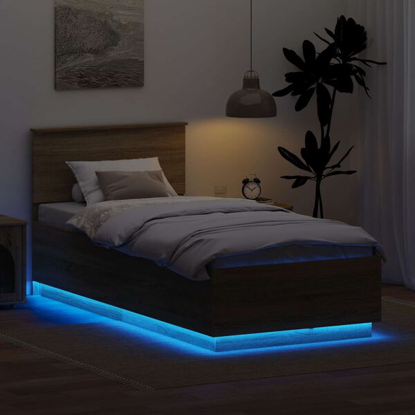 vidaXL Sengestamme Sonoma eik 70 x 190 cm Konstruert tre