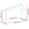 vidaXL Tak for barneseng voksbrun 203x95,5x142 cm heltre furu