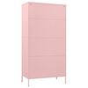vidaXL Garderobe rosa 90x50x180 cm st&aring;l