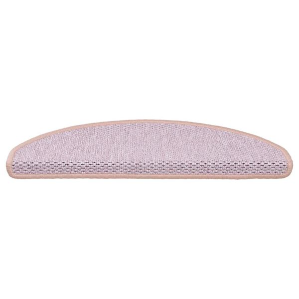 vidaXL Selvklebende trappematter sisal 30 stk 56x17x3 cm rosa