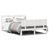 vidaXL Sengeramme med hodegavl hvit 150x200 cm heltre furu