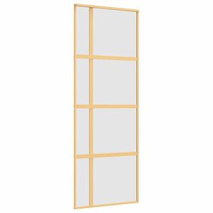 vidaXL Skyved&oslash;r gull 76x205 cm frostet ESG glass og aluminium