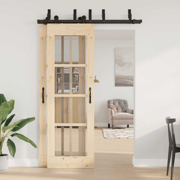 vidaXL Utstyr for skyvedør 152,5 cm stål svart