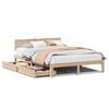 vidaXL Sengeramme med skuffer 160x200 cm heltre furu