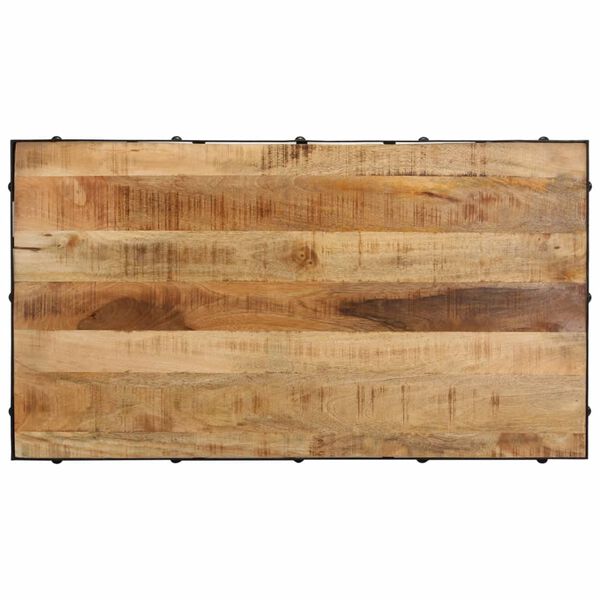 vidaXL Salongbord med hjul heltre mango 100x55x26 cm