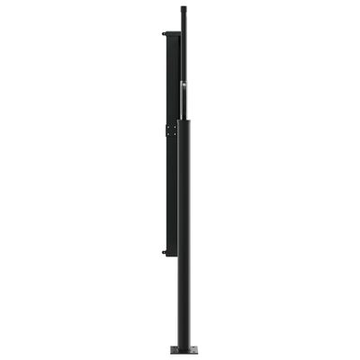 vidaXL Uttrekkbar sidemarkise 140x600 cm svart