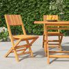 vidaXL Klappstoler 2 stk 47x61x90 cm heltre teak
