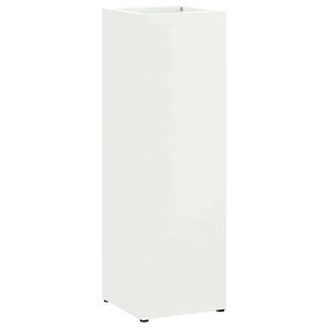 vidaXL Parasollstativ med lagring Hvit 15,5 x 15,5 x 49 cm Metall