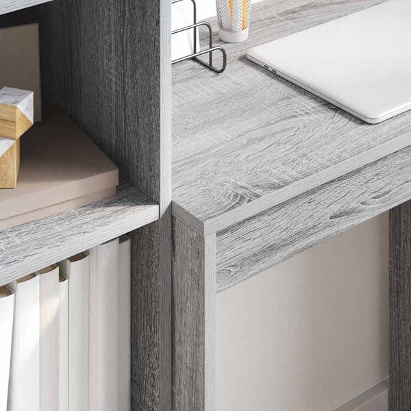 vidaXL Skrivebord med skuff 2 pcs Gr&aring; Sonoma