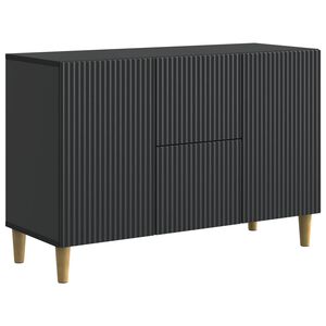 vidaXL Serviesskap med skuff Svart 89 x 34,5 x 60 cm Konstruert tre