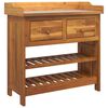 vidaXL Hageskap med skuff Naturlig 78 x 36,5 x 78cm Solid akasietre