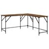 vidaXL Skrivebord r&oslash;kt eik 149x149x75 cm konstruert tre