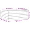 vidaXL Plantekasse 60x60x23 cm heltre furu