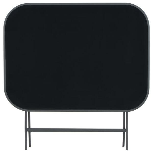 vidaXL Sammenleggbart hagebord gr&aring; 100x75x72 cm glass og st&aring;l