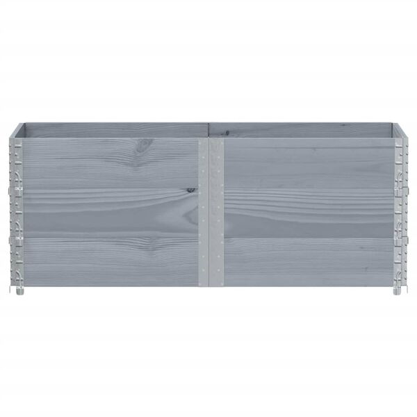vidaXL Pallekarmer 3 stk gr&aring; 150x50 cm heltre furu