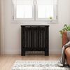 vidaXL Radiator Deksel Svart Eik 78 x 19 x 81,5 cm Konstruert tre