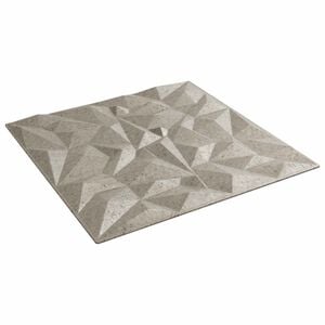 vidaXL Veggpaneler 12 stk. 50 x 50 cm Amethyst Betong XPS Skum
