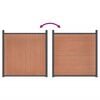 vidaXL Gjerdepanel brun 526x186 cm WPC