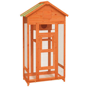 vidaXL Fuglehus brun 91,5x53x170 cm heltre furu