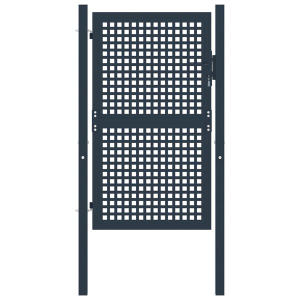 vidaXL Gjerdeport antrasitt 102x175 cm st&aring;l