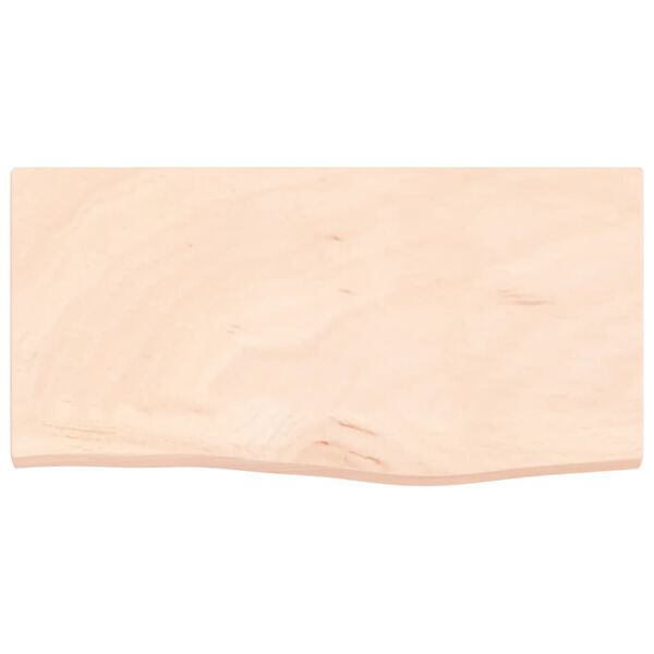 vidaXL Vegghylle 60x30x2 cm ubehandlet heltre eik