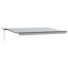 vidaXL Automatisk uttrekkbar markise LED antrasitt og hvit 500x300 cm