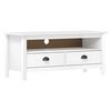vidaXL TV-benk Hill hvit 110x40x47 cm heltre furu