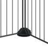 vidaXL Kj&aelig;ledyrbur med 8 paneler og d&oslash;r svart 35x35 cm st&aring;l