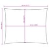 vidaXL Solseil oxfordstoff rektangulær 2,5x3,5 m beige