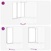 vidaXL Badinnhegning Svart 120 x 67 x 129 cm Herdet Glass og Aluminium