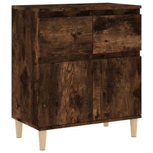 vidaXL Skjenk r&oslash;kt eik 60x35x70 cm konstruert tre