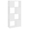 vidaXL Bokhylle/romdeler hvit 60x24x124,5 cm konstruert tre