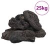 vidaXL Lavasteiner 25 kg svart 10-30 cm