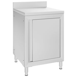 vidaXL Kommersielt arbeidsbord med skap 60x60x96 cm rustfritt st&aring;l