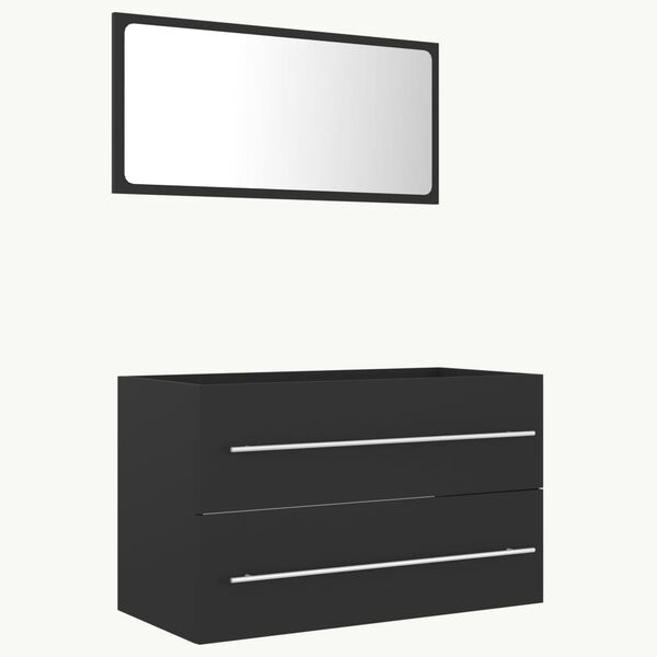 vidaXL Baderomsm&oslash;bler 2 stk gr&aring; sponplate