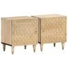 vidaXL Nattbord 2 stk 40x33x46 cm heltre mango