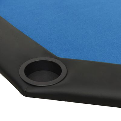 vidaXL Pokerbord sammenleggbart 8 spillere blå 108x108x75 cm