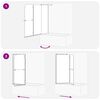 vidaXL Bi-Folding Dusjinnhegning M&oslash;rk Transparent 120 x 67 x 129 cm