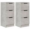 vidaXL Skjenker 2 stk betonggr&aring; 30x30x70 cm konstruert tre