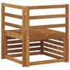 vidaXL Ute Hj&oslash;rnesofa Solid akasietre Naturlig 63 x 63 x 73 cm