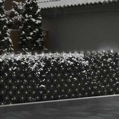 vidaXL Julenettlys kaldt hvitt 3x2 m 204 lysdioder innendørs og utendørs