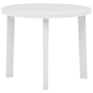 vidaXL Hagebord hvit 89 cm plast