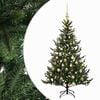 vidaXL Kunstig juletre med julekuler 120 cm 150 LED-lys Varmhvit