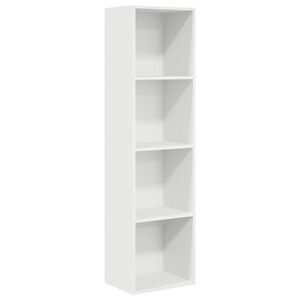 vidaXL Bokhylle hvit 40x30x152 cm konstruert tre