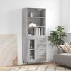 vidaXL Highboard gr&aring; sonoma 69,5x34x180 cm konstruert tre