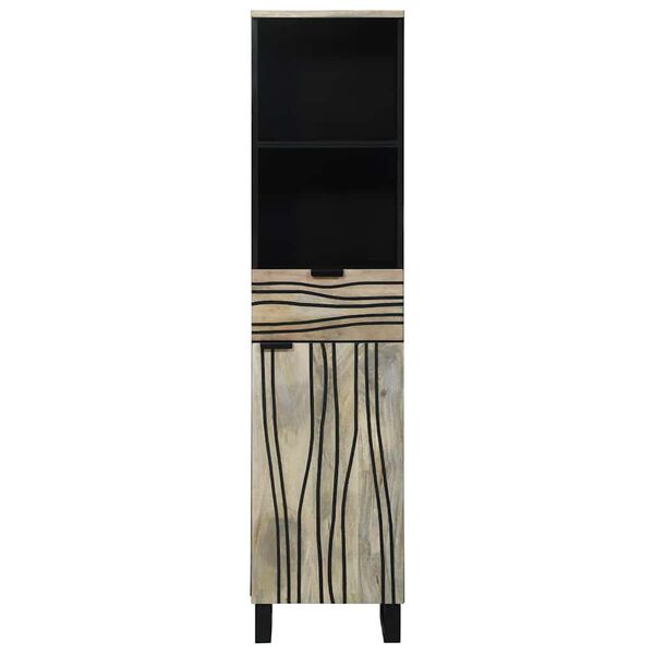 vidaXL Baderomsvaskeskap med dør Hvit 38 x 33 x 160 cm Konstruert tre