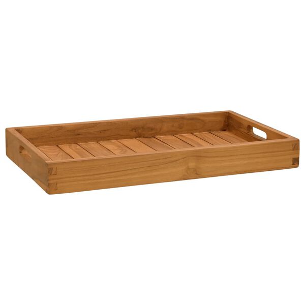 vidaXL Serveringsbrett 60x35 cm heltre teak