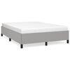 vidaXL Sengeramme uten madrass lysegr&aring; 135x190 cm Double stoff